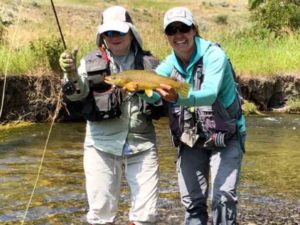 Fishing the small, private, secluded streams on a private ranch in Montana with Nelson's Guides and Flies.