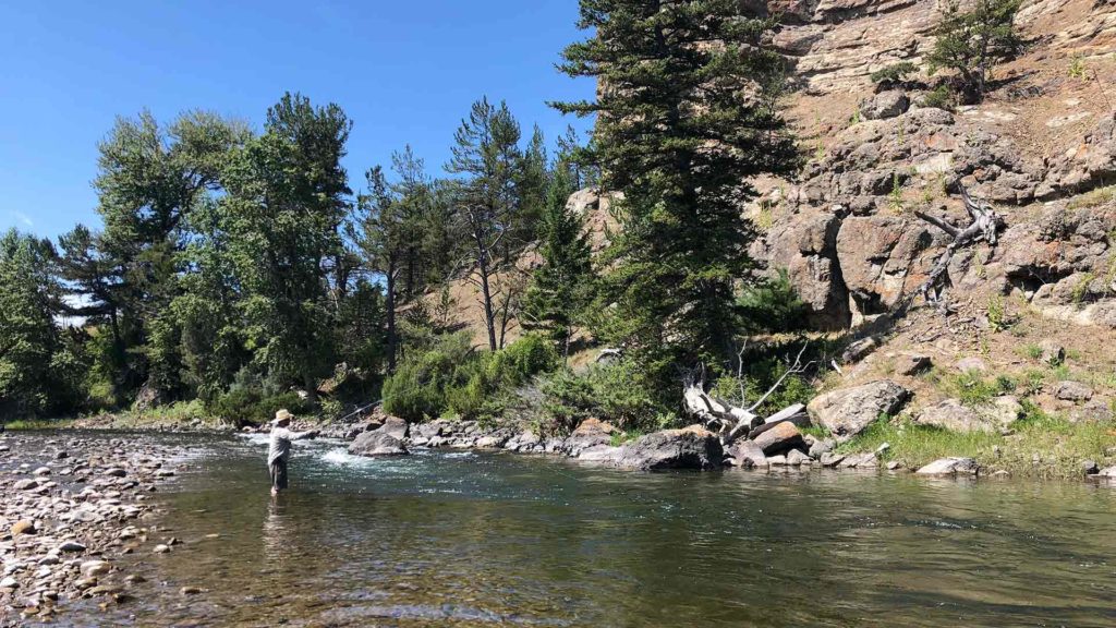 fly fishing the Boulder River in Montana with Nelson's Guides and Flies